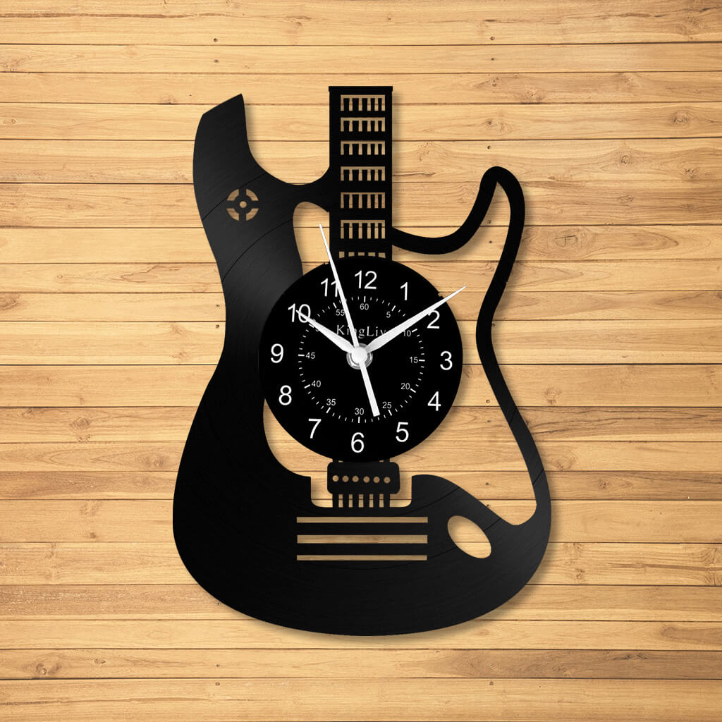 LED Vinyl Wall Clock | Guitar | 12'' | 0027WPB2