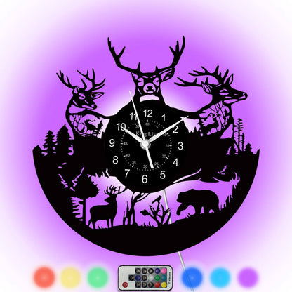 LED Vinyl Wall Clock | Deer
