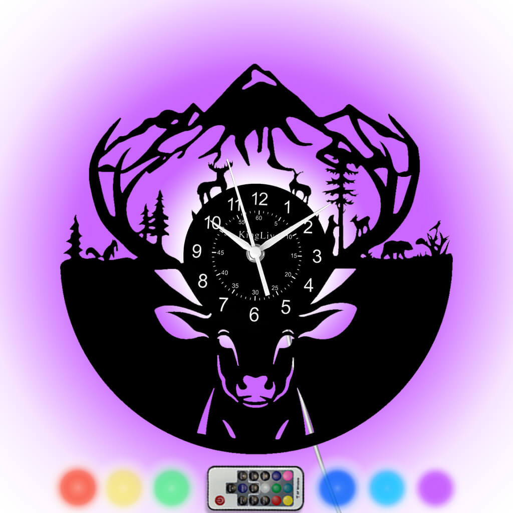 LED Vinyl Wall Clock | Deer