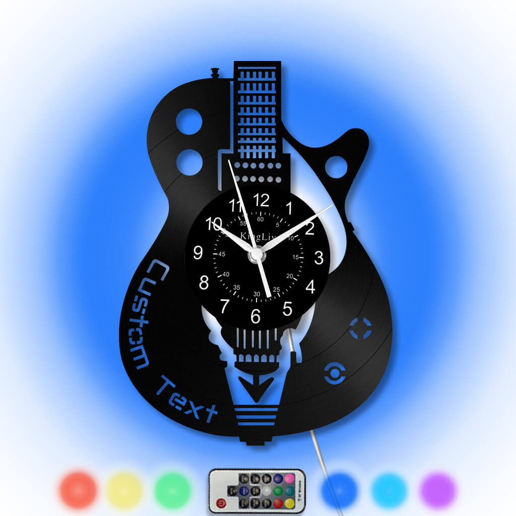 LED Vinyl Wall Clock | Guitar | 12'' | 0027WPB2