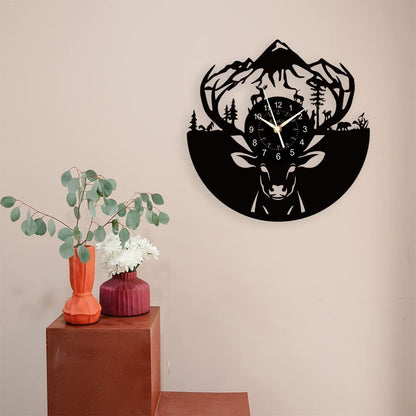 LED Vinyl Wall Clock | Moose Deer