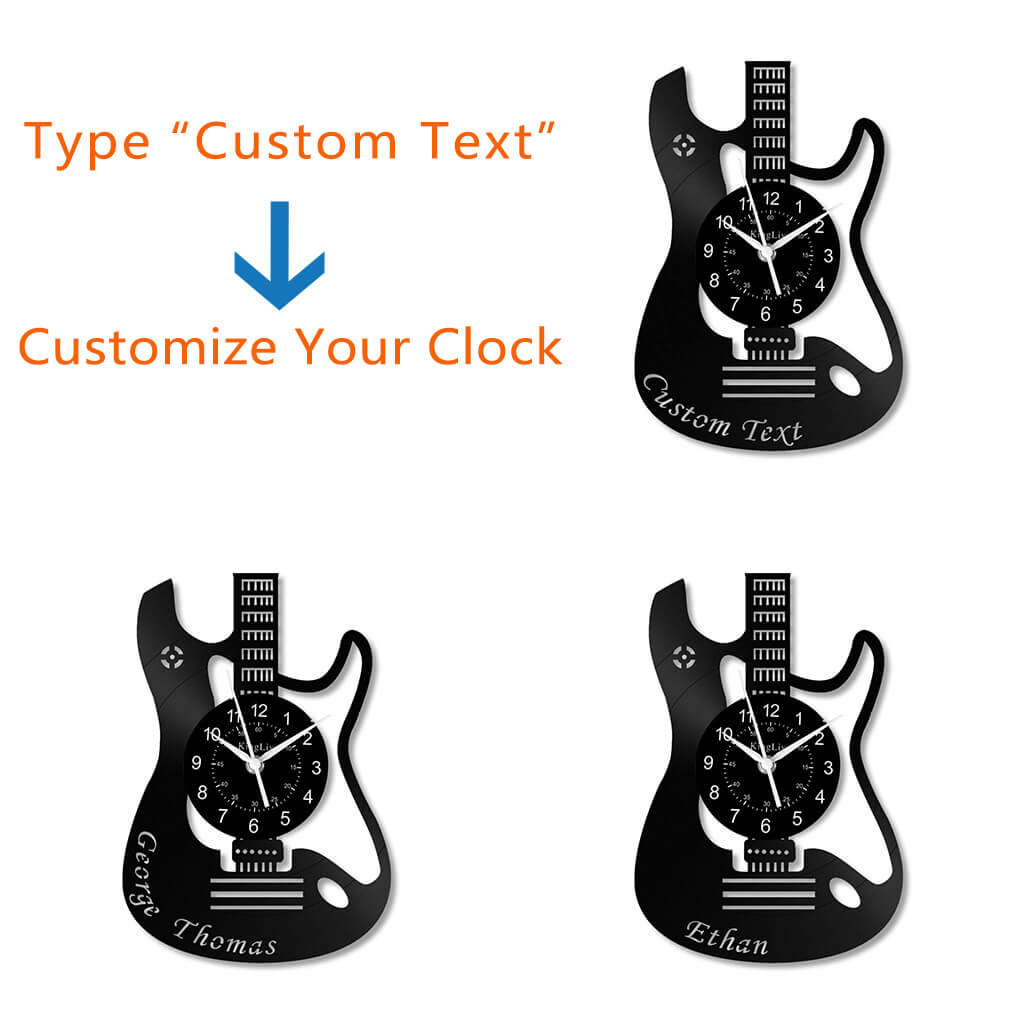 LED Vinyl Wall Clock | Guitar | 12'' | 0027WPB2