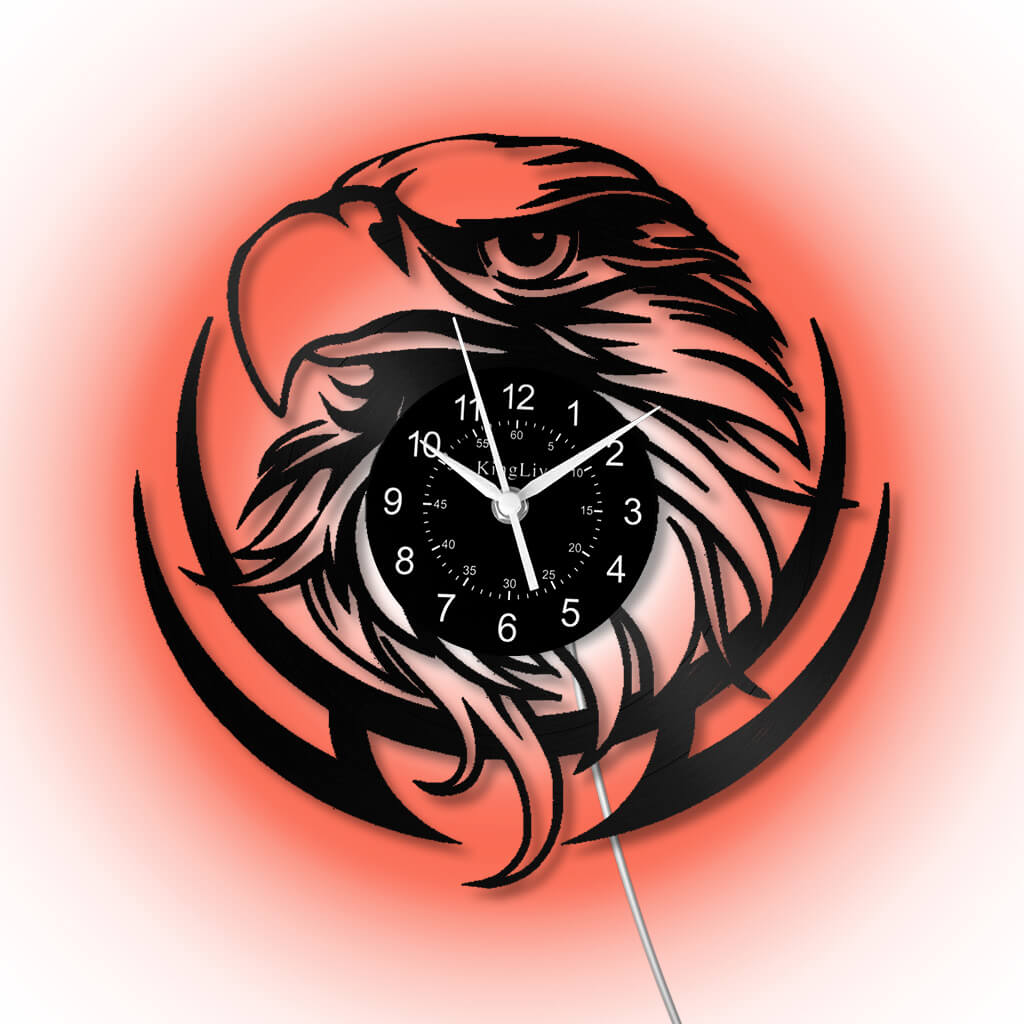 LED Vinyl Wall Clock | Eagle | 12''