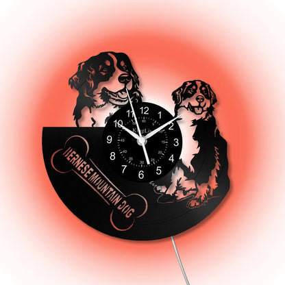 LED Vinyl Wall Clock | Bernese Mountain Dog | 12'' | 0143WPB