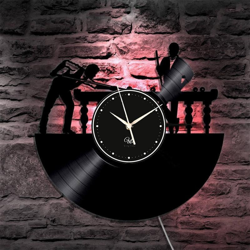 Billards LED Vinyl Wall Clock Record Clock Wall Decor Art Black