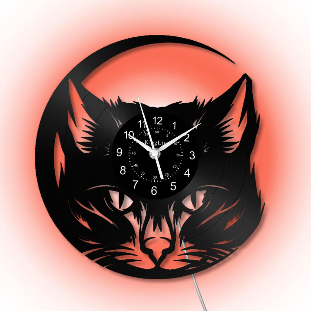 Vinyl Wall Clock | Cat | 12''
