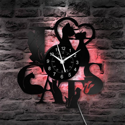 Vinyl Wall Clock | Cat | 12''