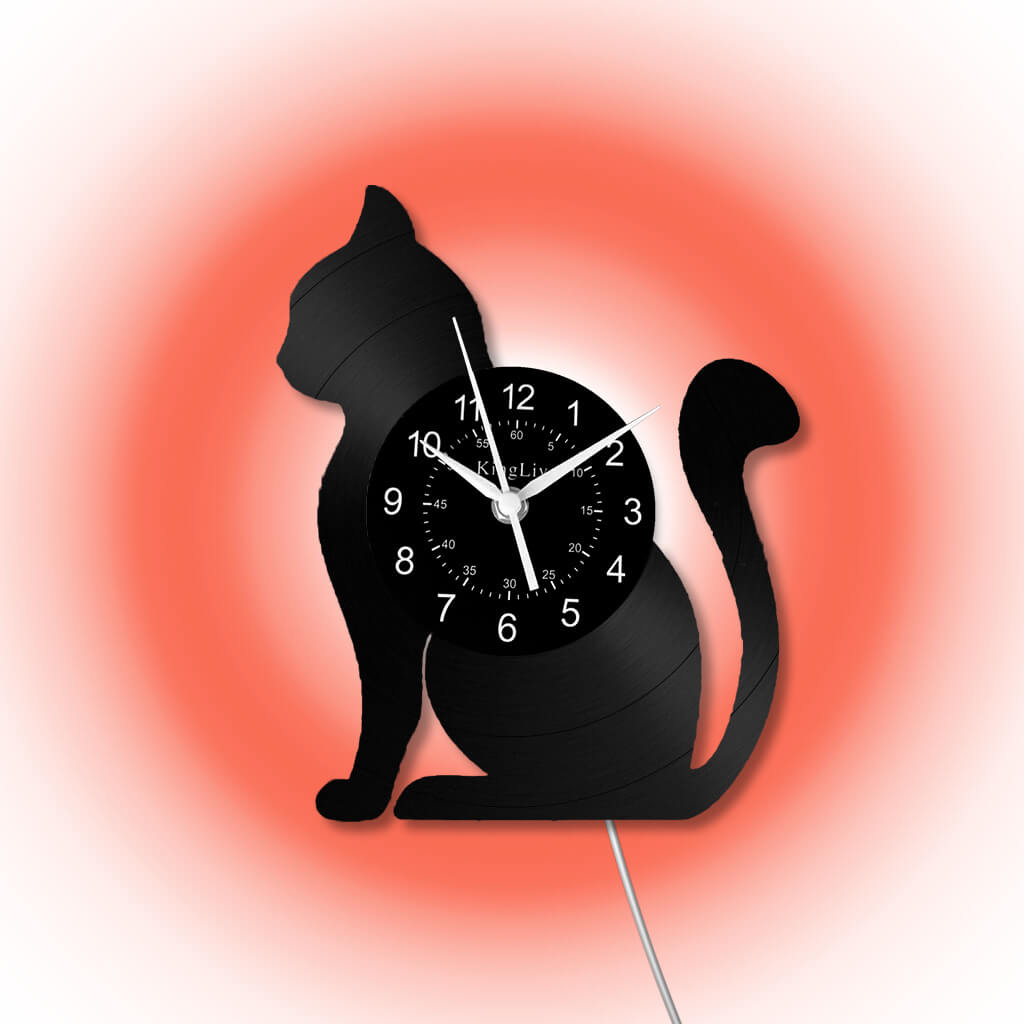 Vinyl Wall Clock | Cat | 12''