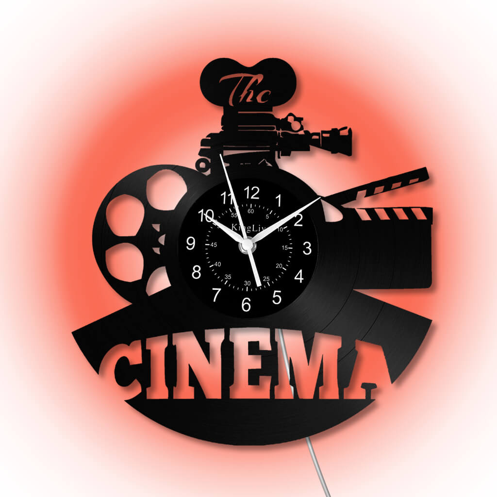 LED Vinyl Wall Clock | Cinema | 12'' | 0237WPB