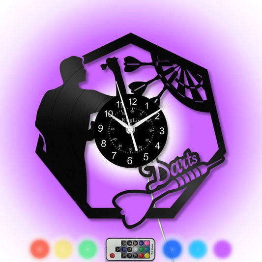 LED Vinyl Wall Clock | Darts | 12'' | 0255WPB