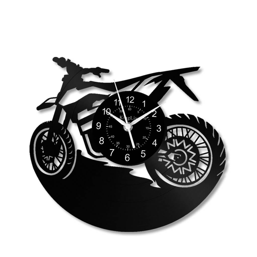 LED Vinyl Wall Clock | Dirt Bike | 12'' | 0217WPB