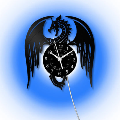 LED Vinyl Wall Clock | Dragon | 12''