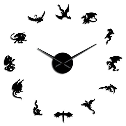 DIY Wall Clock  | Dragon | 19'' - 37'' | AWC016