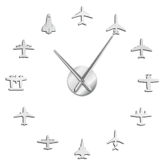 DIY Wall Clock  | Plane Fighter Jet | 19'' - 37'' | AWC014