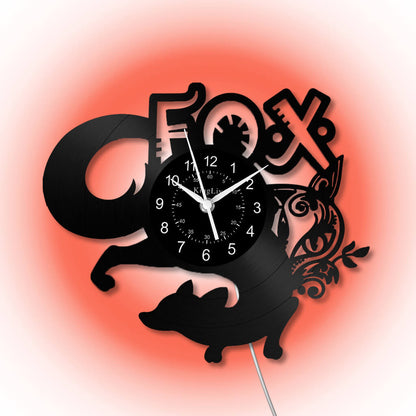 LED Vinyl Wall Clock | Fox | 0116WPB