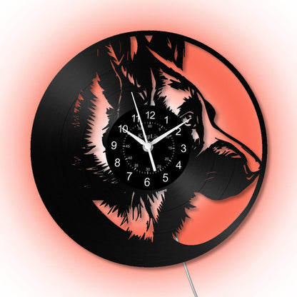 LED Vinyl Wall Clock | German Shepherd Dog | 12'' | 0240WPB