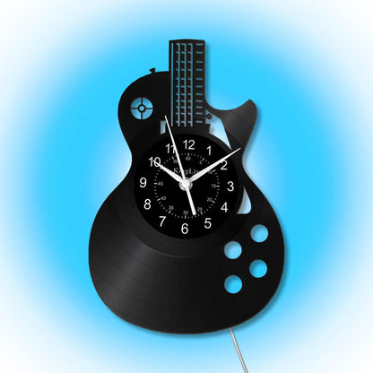 LED Vinyl Wall Clock | Guitar | 12'' | 0027WPB2