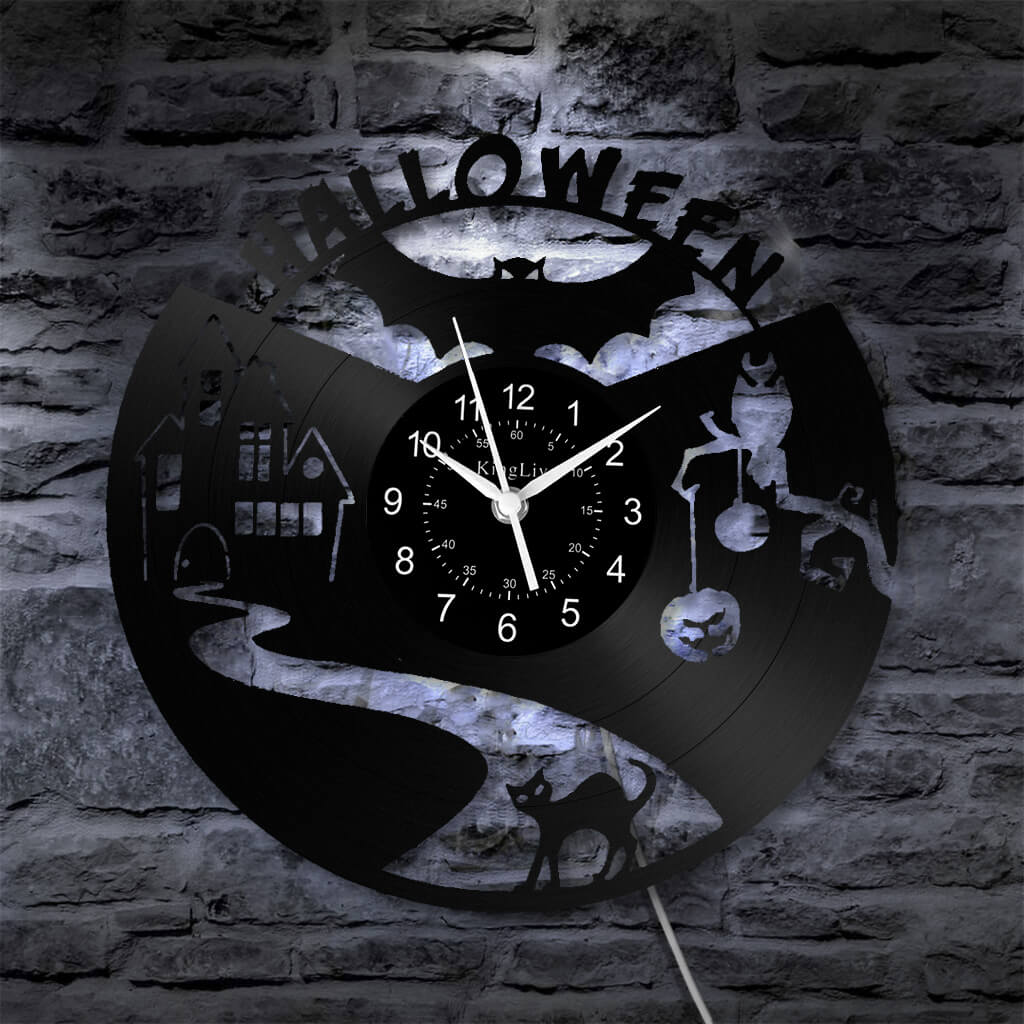 LED Vinyl Wall Clock | Halloween | 12''