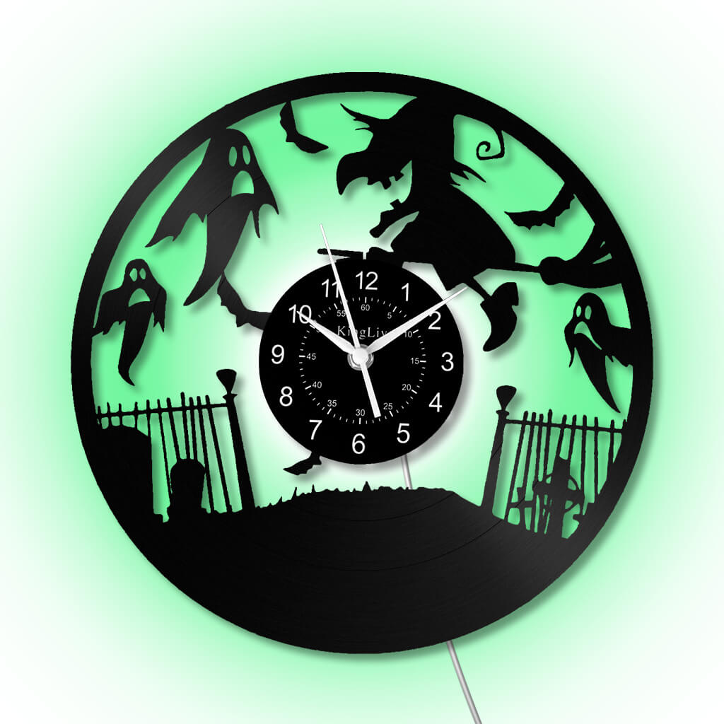 LED Vinyl Wall Clock | Halloween | 12''