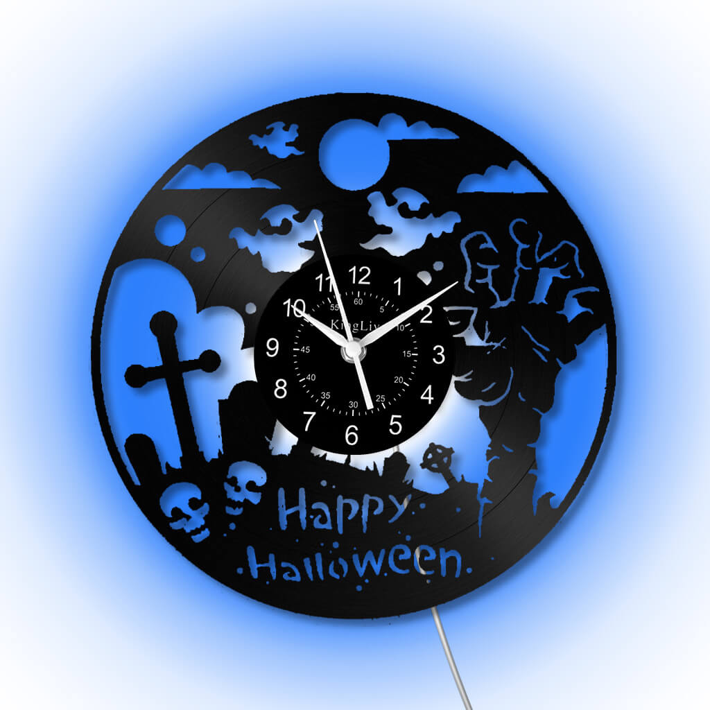 LED Vinyl Wall Clock | Halloween | 12''