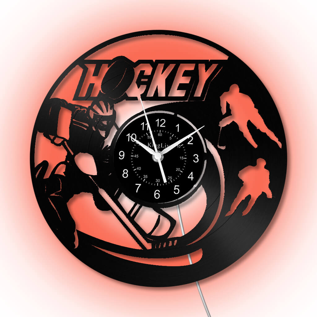 LED Vinyl Wall Clock | Hockey | 12''
