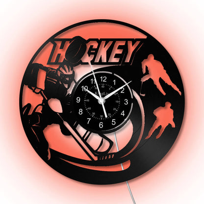 LED Vinyl Wall Clock | Hockey | 12''
