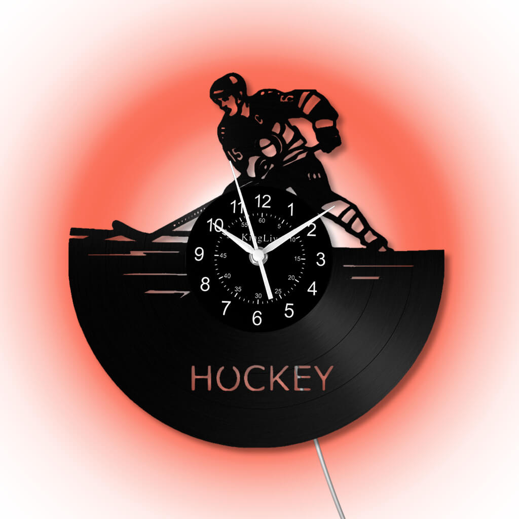 LED Vinyl Wall Clock | Hockey | 12''