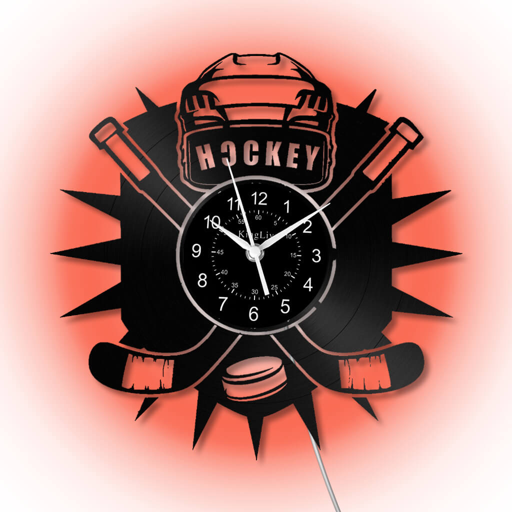 LED Vinyl Wall Clock | Hockey | 12''