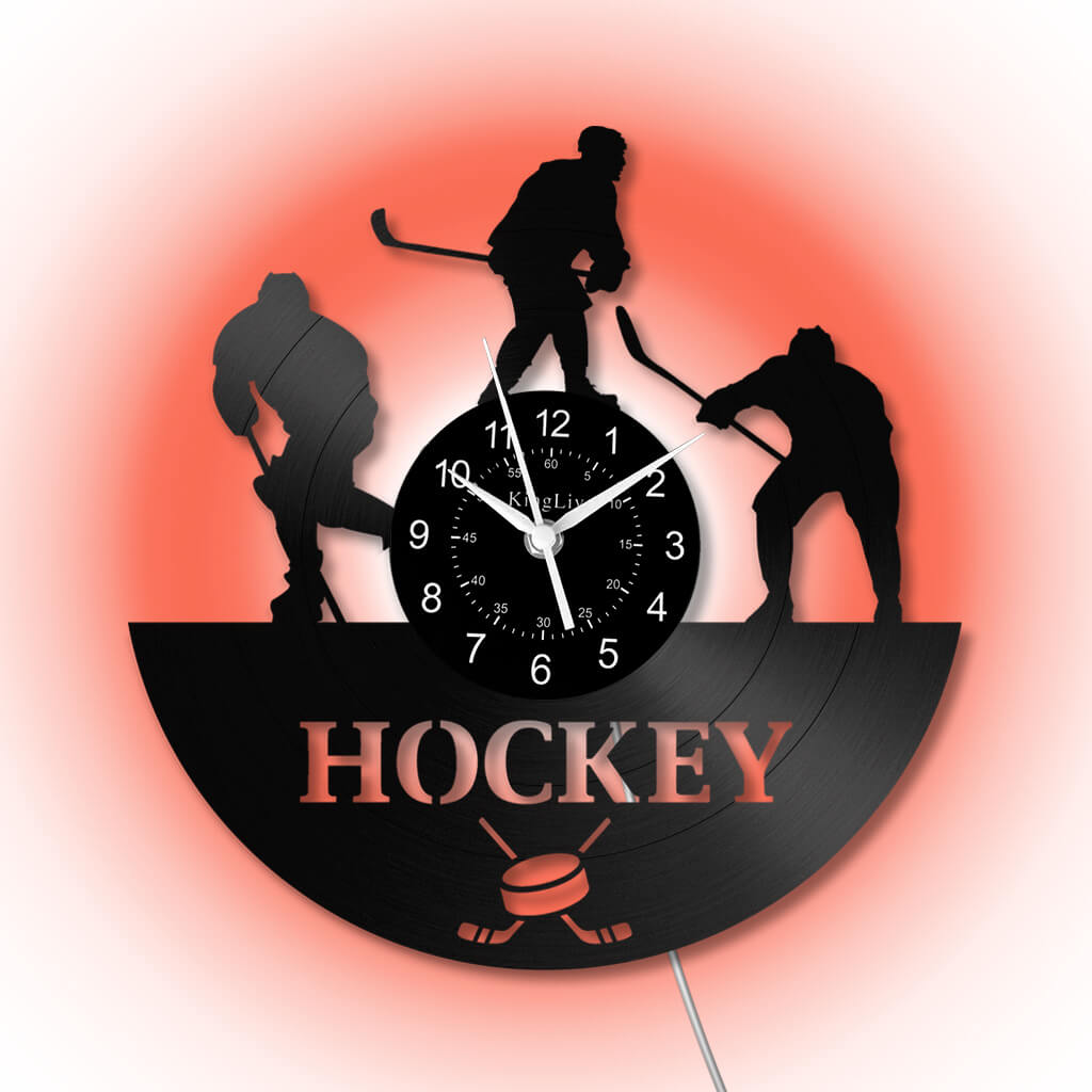 LED Vinyl Wall Clock | Hockey | 12''