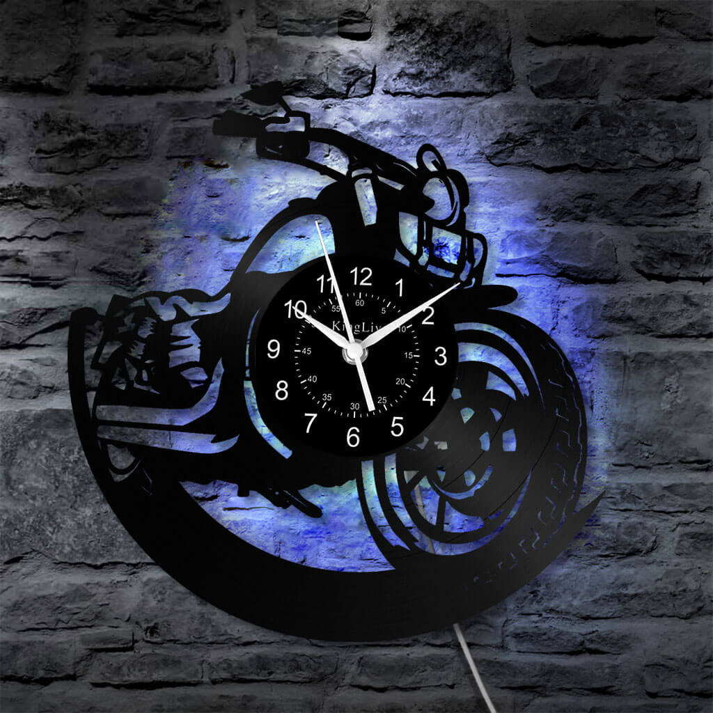 LED Vinyl Wall Clock | Dirt Bike | 12'' | 0217WPB