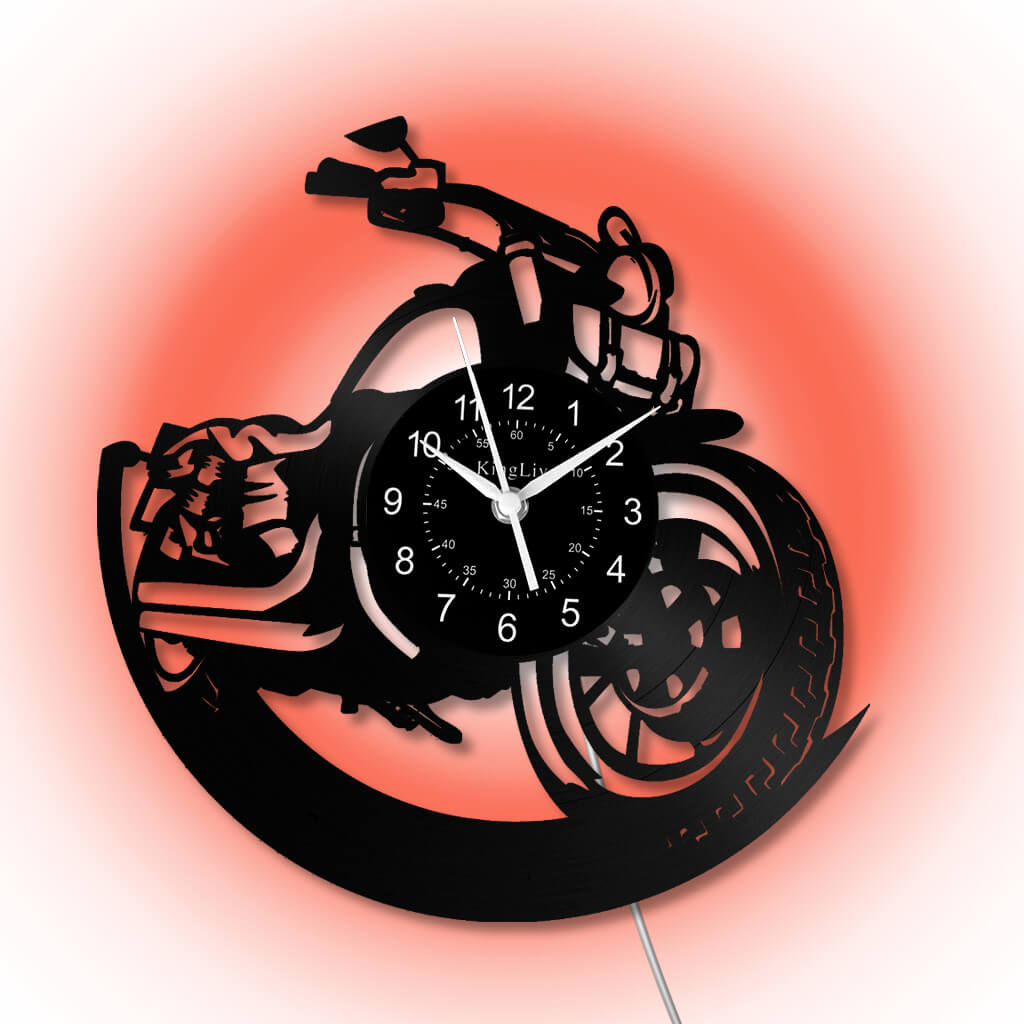 LED Vinyl Wall Clock | Dirt Bike | 12'' | 0217WPB