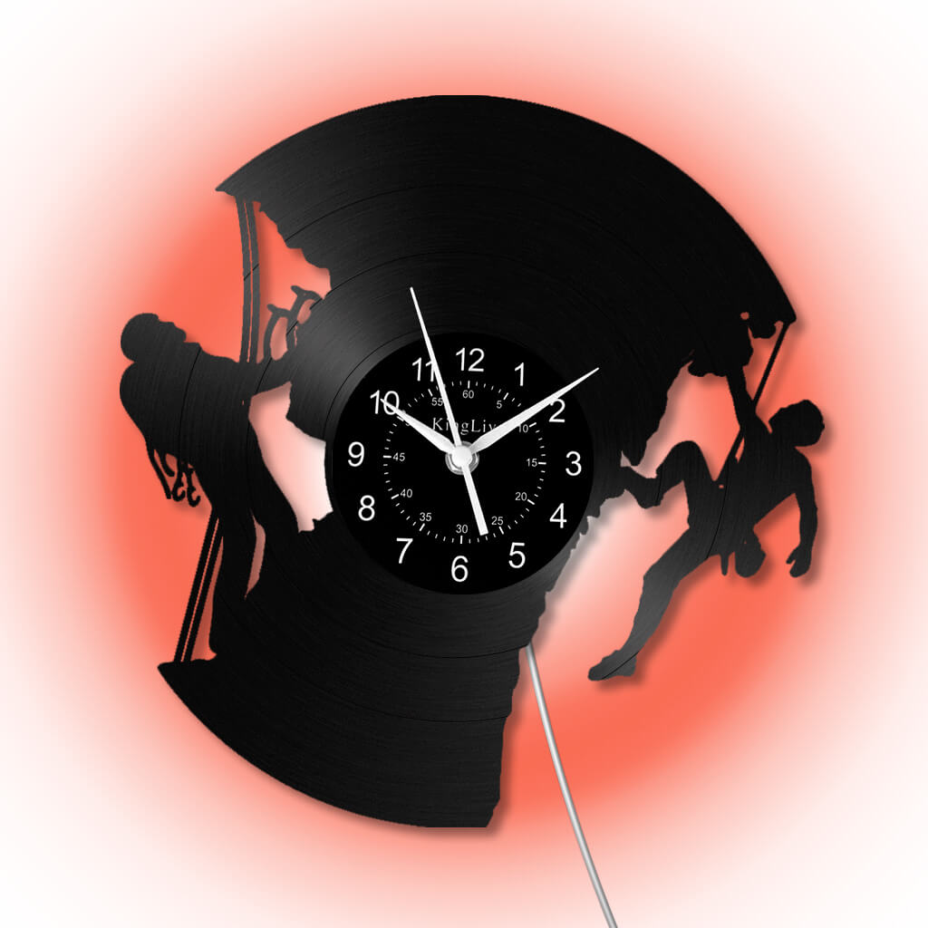 LED Vinyl Wall Clock | Rock Climbing | 12'' | 0252WPB