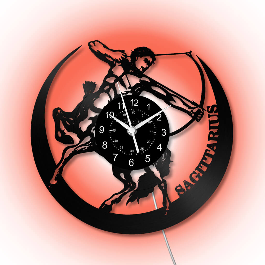 LED Vinyl Wall Clock | Sagittarius | 12'' | 0285WPB