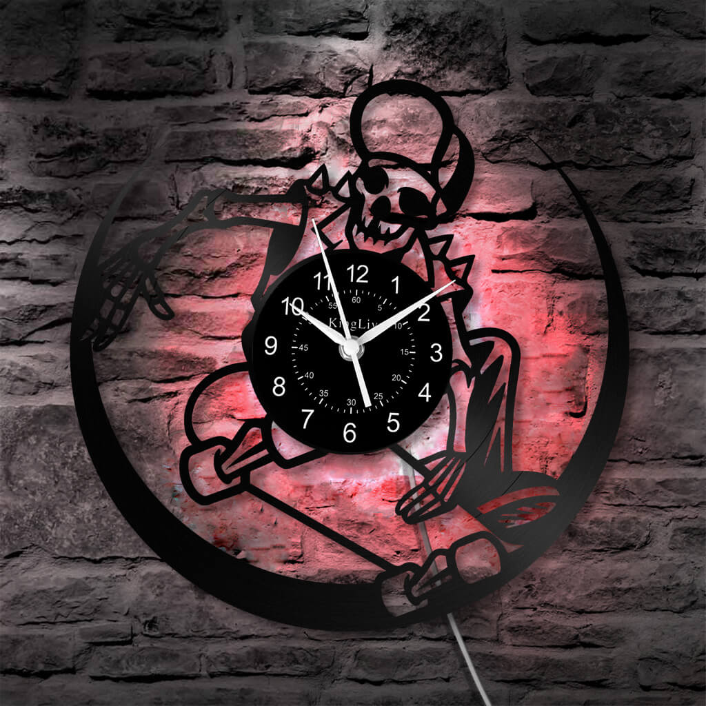 LED Vinyl Wall Clock | Skateboarding | 12'' | 0301WPB