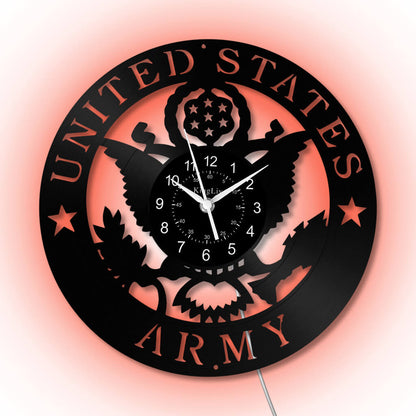 LED Vinyl Wall Clock |  United States Army | 12'' | 0276WPB