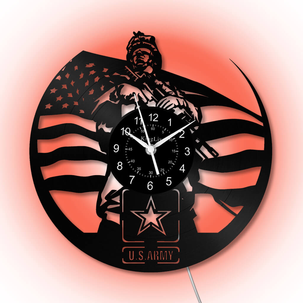 LED Vinyl Wall Clock | US Army | 12'' | 0274WPB