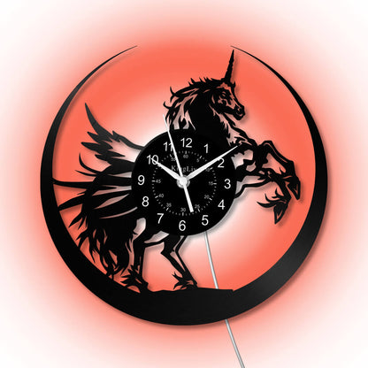 LED Vinyl Wall Clock | Unicorn | 12'' | 0306WPB