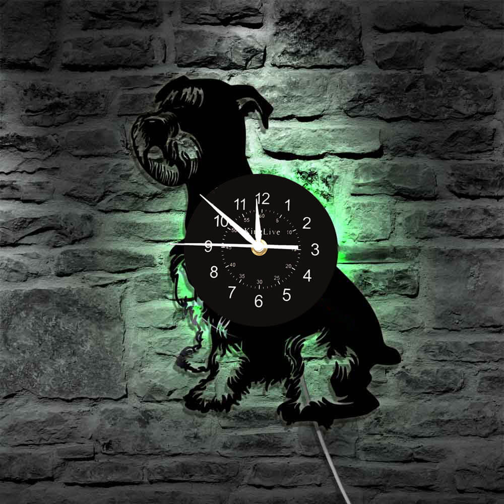 Dog Led Vinyl Record Wall Clock