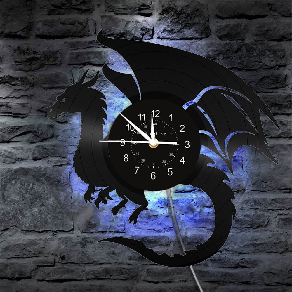 Dragon Led Vinyl Record Wall Clock