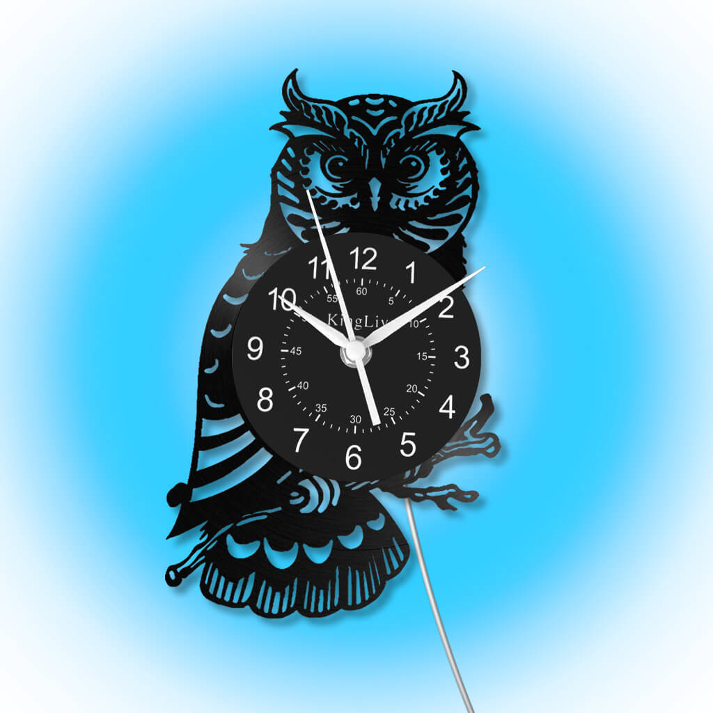 Owl Led Vinyl Record Wall Clock