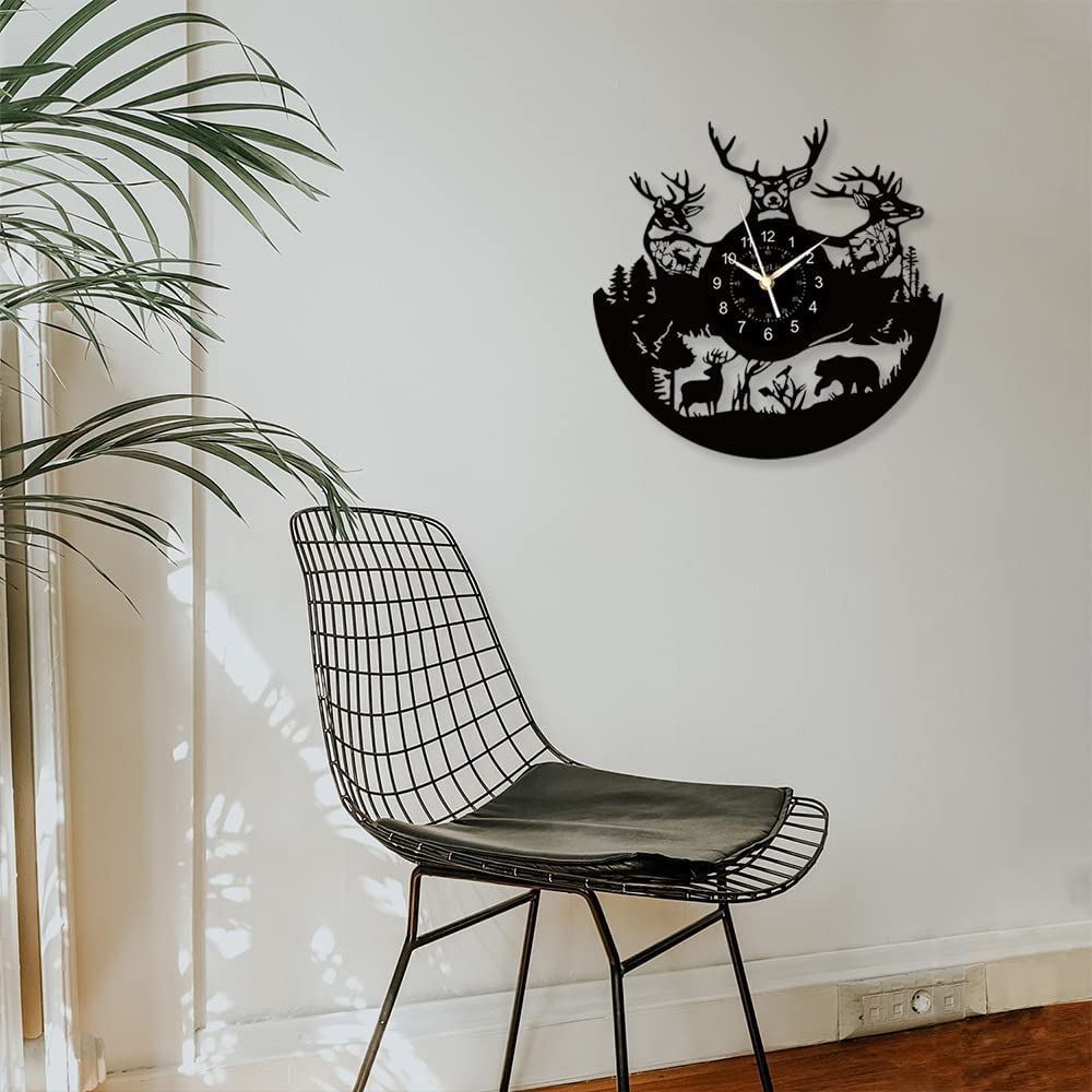 LED Vinyl Wall Clock | Moose Deer