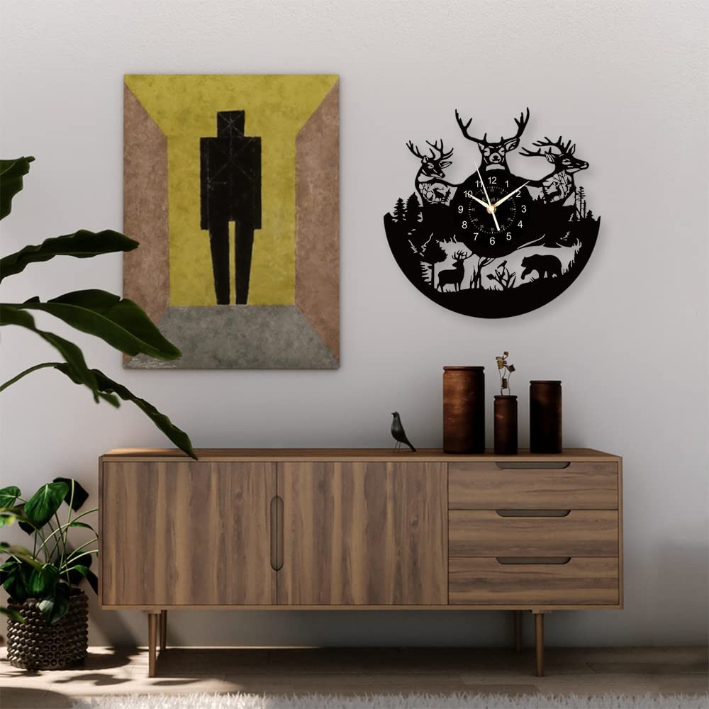 LED Vinyl Wall Clock | Moose Deer