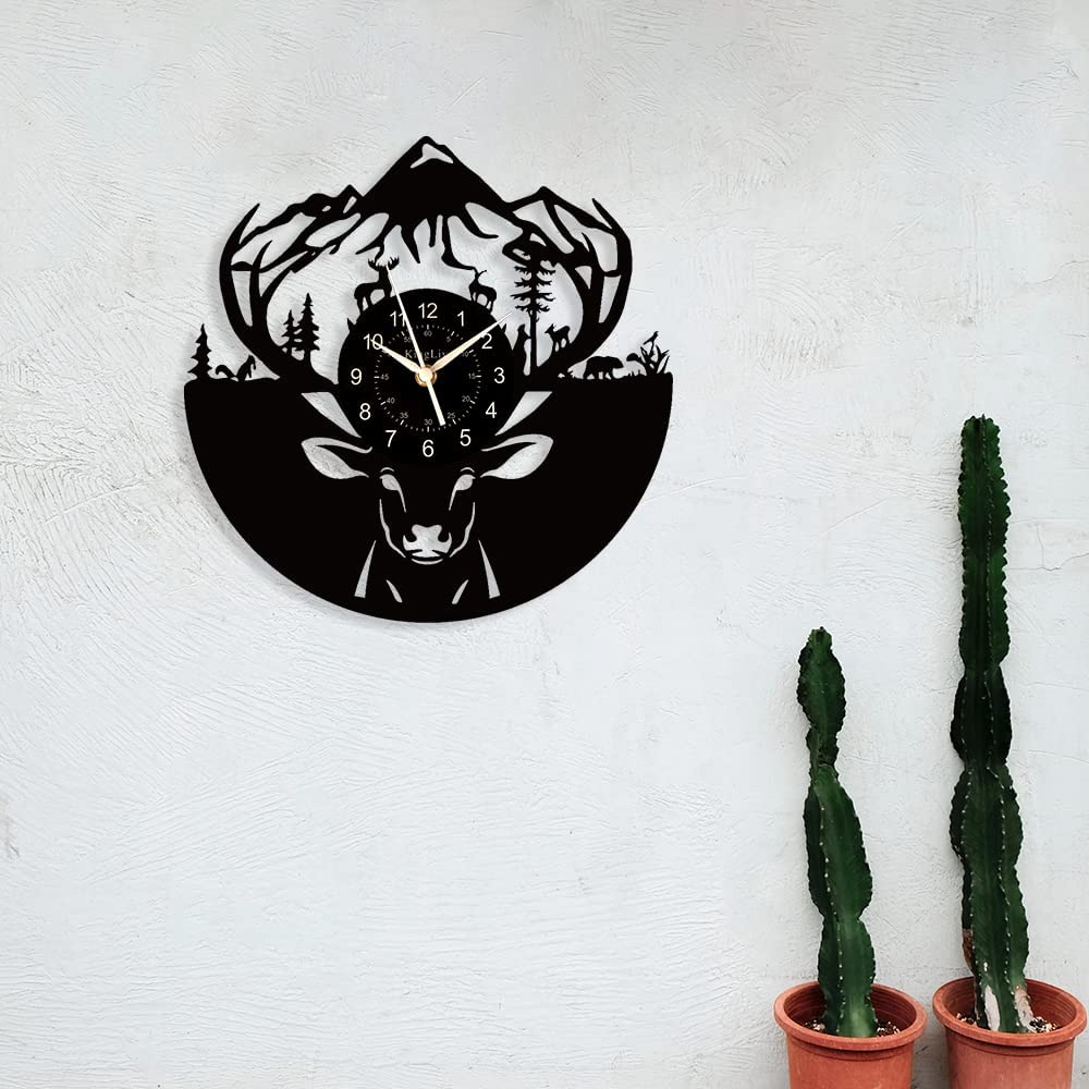 LED Vinyl Wall Clock | Moose Deer