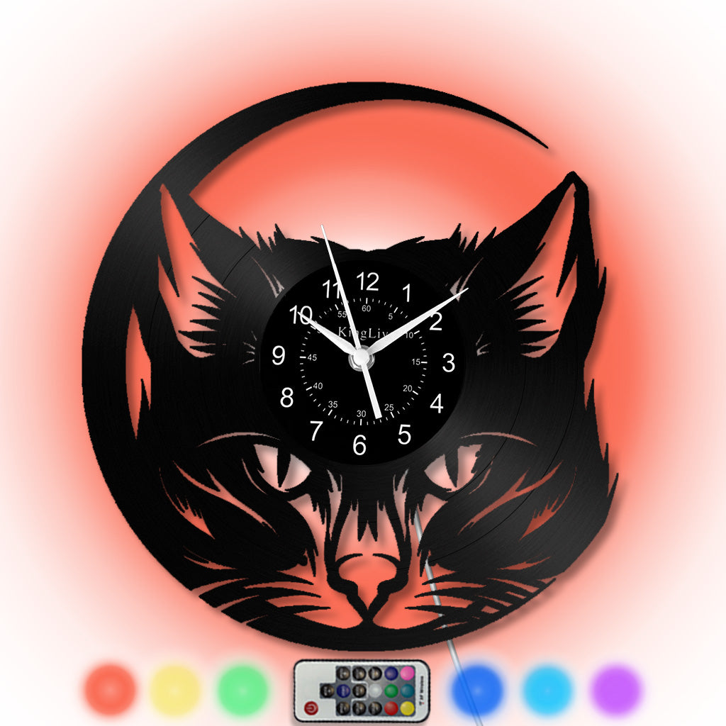 Vinyl Wall Clock | Cat | 12''