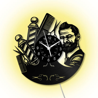 LED Vinyl Wall Clock | Nail Salon | Barber Shop | 12''