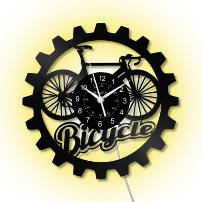 LED Vinyl Wall Clock | Bicycle | 12'' | 0258WPB