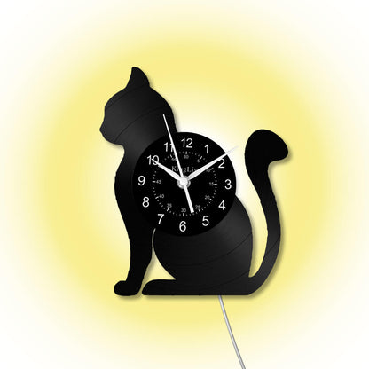 Vinyl Wall Clock | Cat | 12''