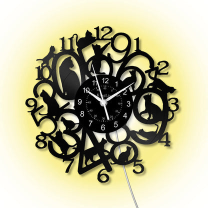 Vinyl Wall Clock | Cat | 12''