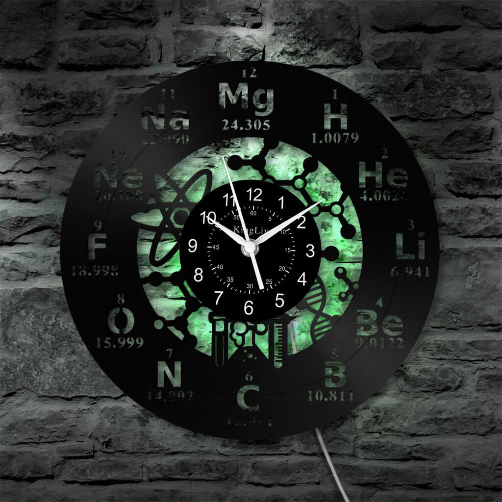 LED Vinyl Wall Clock | Chemistry | 12'' | 0265WPB