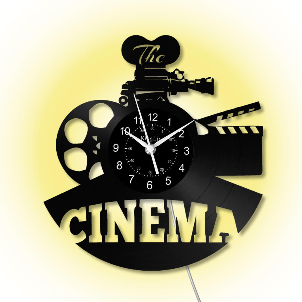 LED Vinyl Wall Clock | Cinema | 12'' | 0237WPB